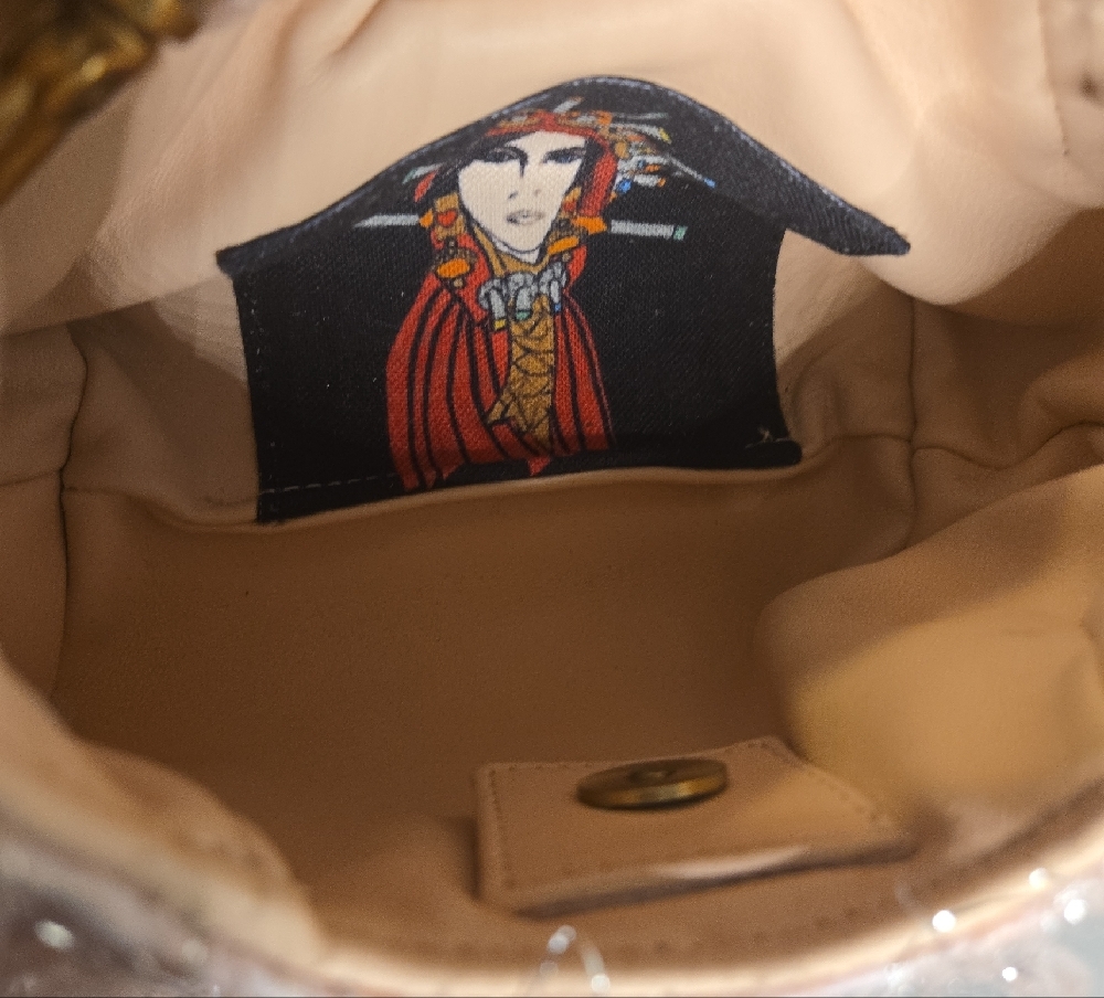 Kooreloo The Flamingo Fringe Braided Top-Handle Bag With Gold & Leather Chain - Picture 7 of 13